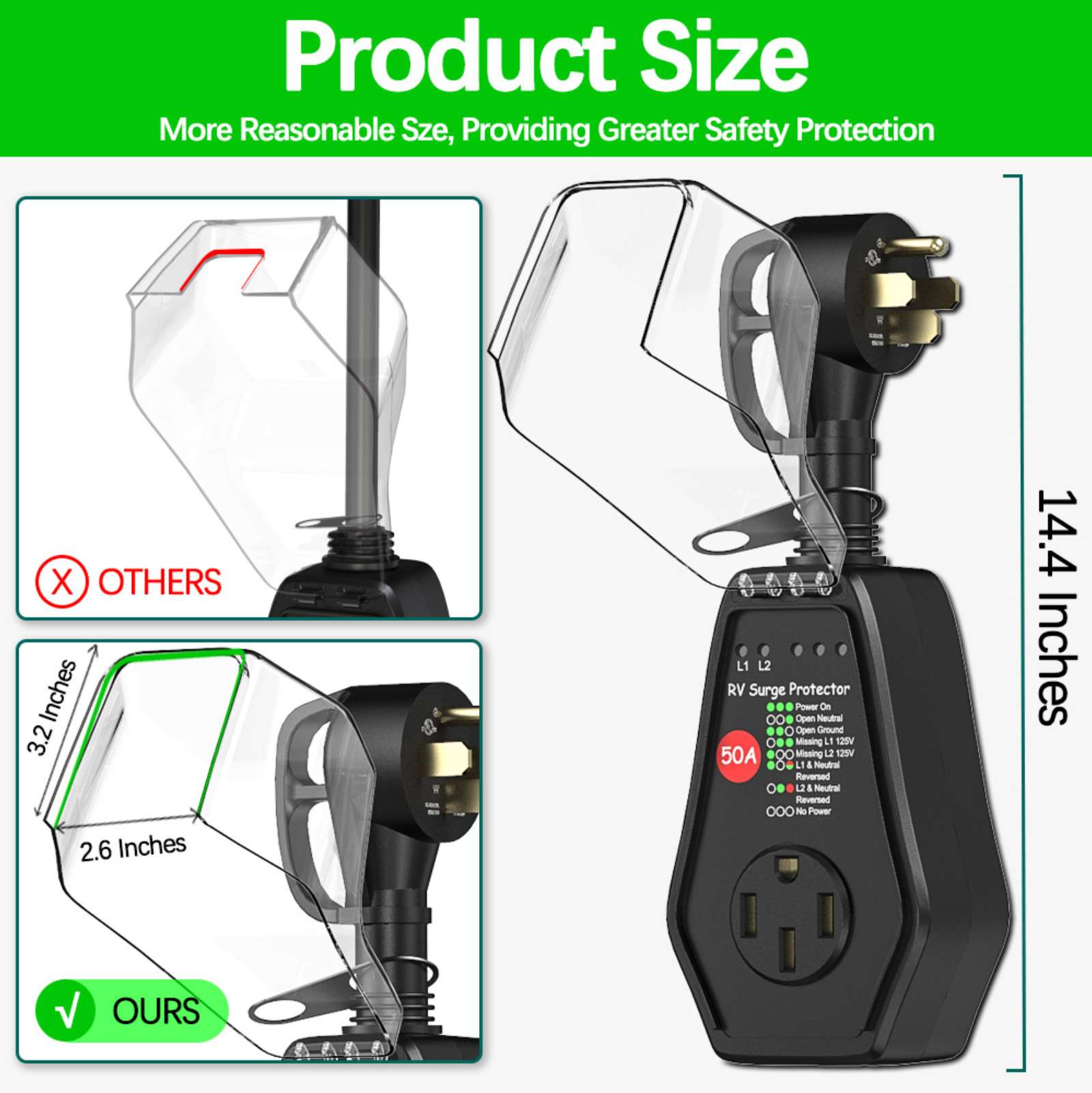 Pelindung Lonjakan Tegangan RV - Outdoor Power Plug In ulasan dan harga