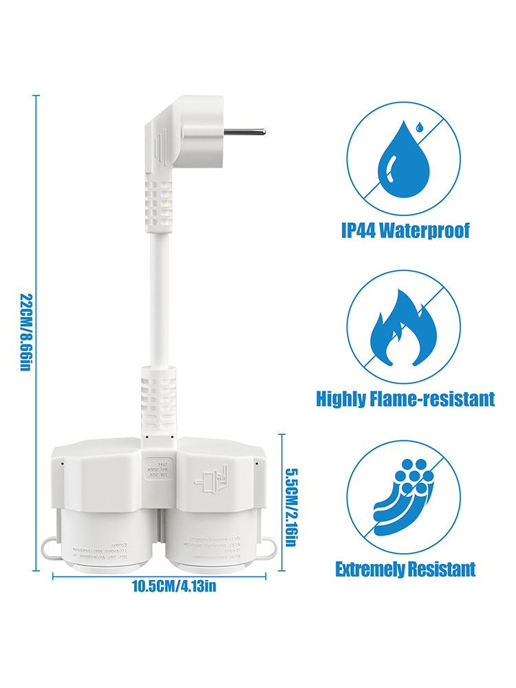 Kabel Ekstensi EU dengan 2 Sok - Outdoor Power Vac ulasan dan harga