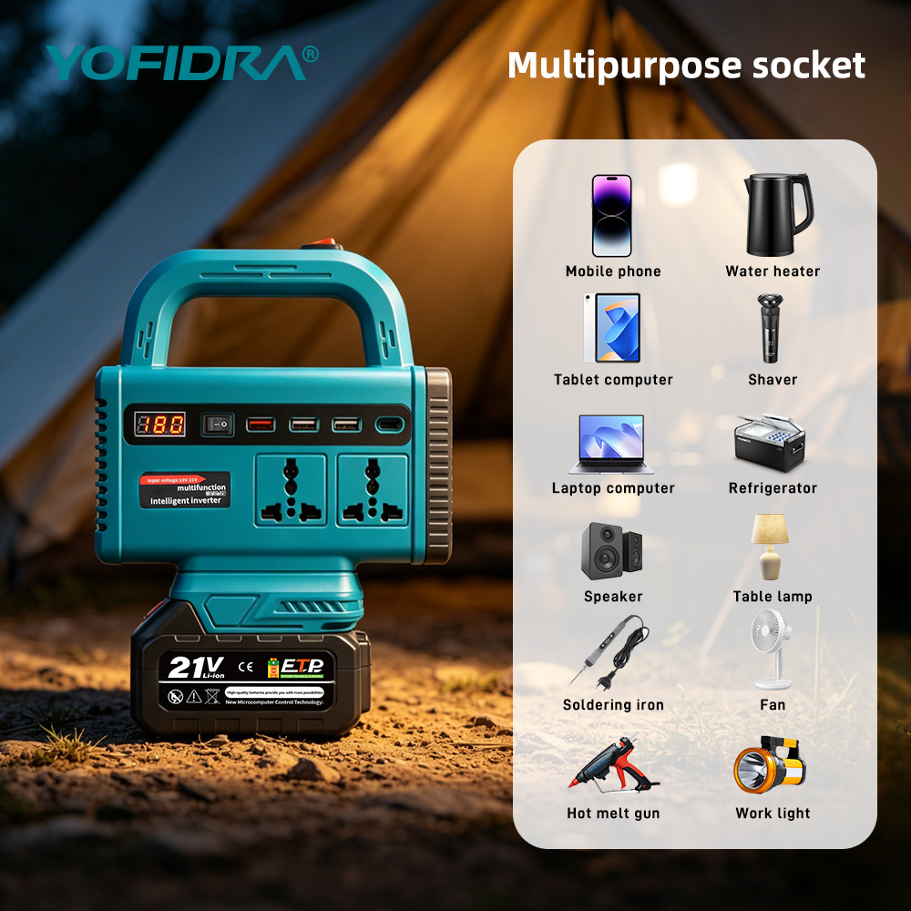 YOFIDRA 220V Inverter Daya Por - Outdoor Power Point ulasan dan harga